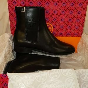 Tory Burch Wyatt Mid Calf Bootie - Black, US 9